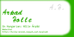 arpad holle business card