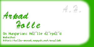 arpad holle business card